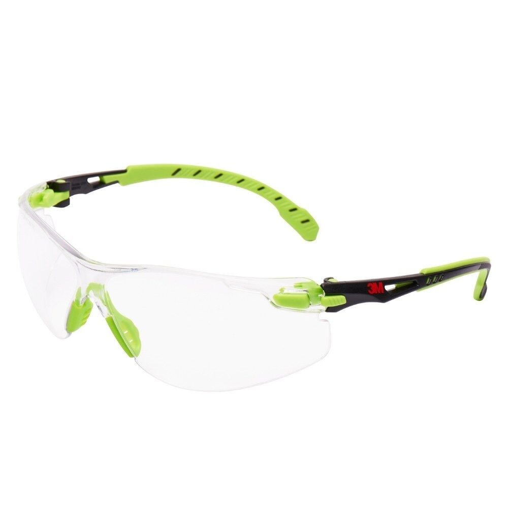 3M Solus S1201SGAF Yeşil/Siyah Kenar Şeffaf Gözlük Kit
