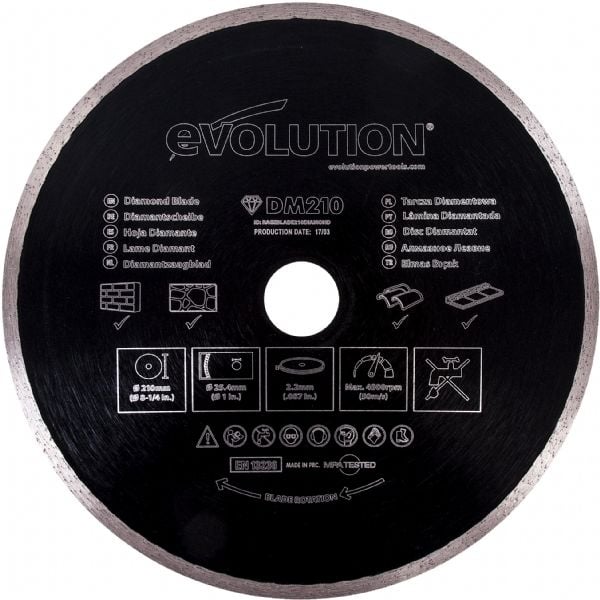 EVOLUTION Taş Kesici Daire Elmas Kesici Disk Ø 210mm (RAGE 210E)
