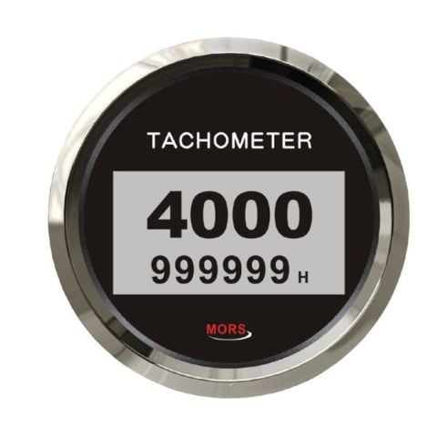 MORS Dijital Devir Göstergesi 4000 Rpm 12-24V Siyah