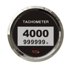MORS Dijital Devir Göstergesi 4000 Rpm 12-24V Siyah
