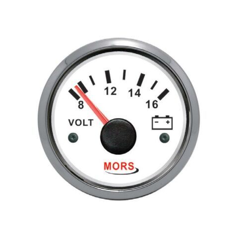 MORS Voltmetre 12V Beyaz