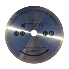 TROY 27123 Mermer Porselen Kesici Elmas Testere, 230mm