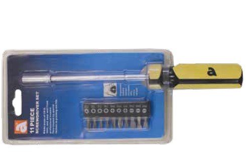 A 3197 Bits Uç Lokma Tornavida Seti 11 Parçalı 270mm - 1/4\'\' Sabit