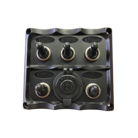 BFY 5'li Switch Panel Işıklı Çakmak Soketli 95X105mm