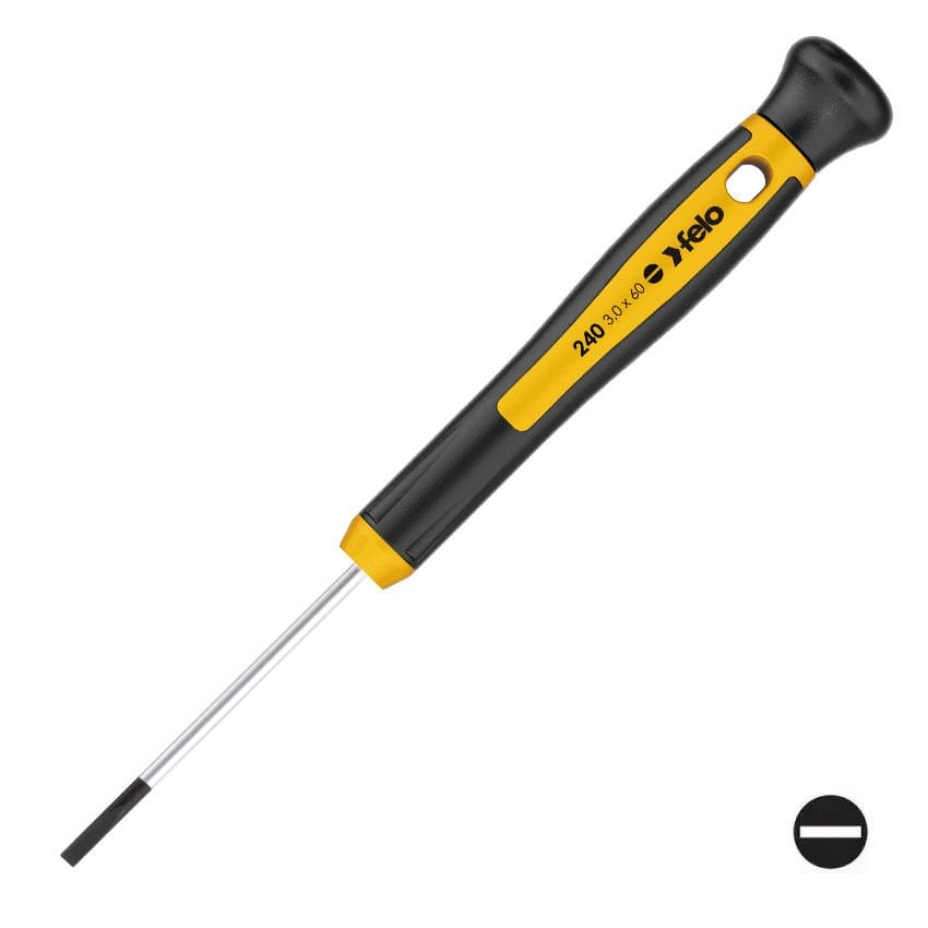 FELO Düz Uçlu Klemens Tornavida 2x60mm (240 Serisi)