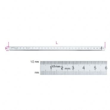 BETA Paslanmaz Çelik Cetvel 200x13mm (1682 200 - 016820020)