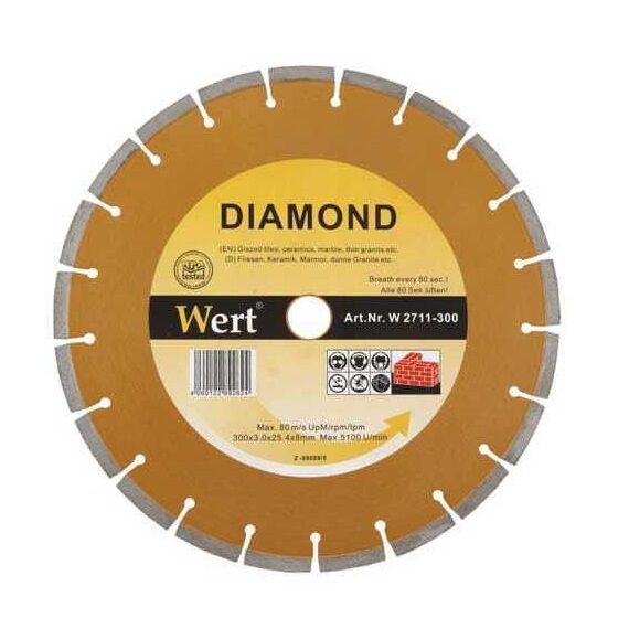 WERT 2711-115 Granit Mermer Elmas Testere (115mm)