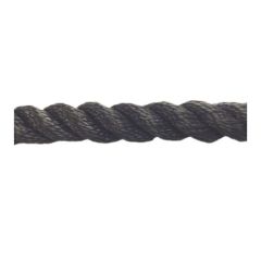 DOLPHIN ROPE Polyester Halat 3 Kollu 22mm Siyah