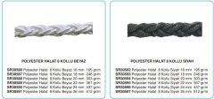DOLPHIN ROPE Polyester Halat 8 Kollu 20mm Beyaz