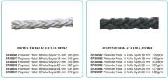 DOLPHIN ROPE Polyester Halat 8 Kollu 26mm Beyaz