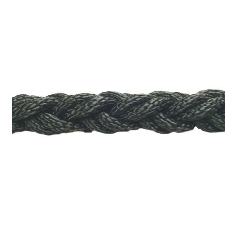DOLPHIN ROPE Polyester Halat 8 Kollu 16mm Siyah