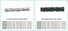 DOLPHIN ROPE Polyester Halat 8 Kollu 18mm Siyah