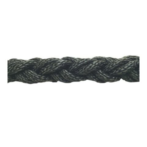 DOLPHIN ROPE Polyester Halat 8 Kollu 18mm Siyah