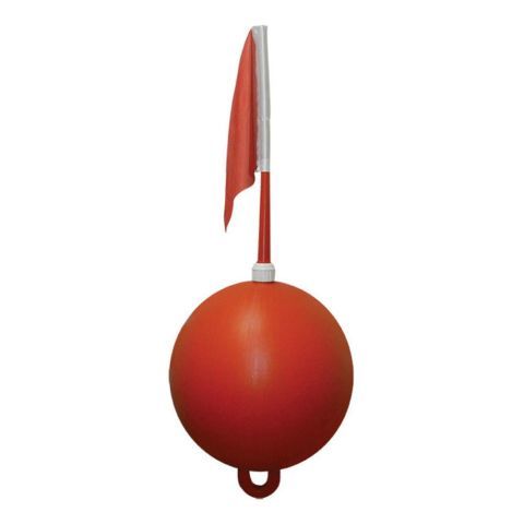 Bayraklı Yuvarlak Şamandıra Çap: 45cm - Boy: 120cm - 50Kg