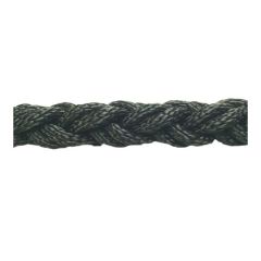DOLPHIN ROPE Polyester Halat 8 Kollu 20mm Siyah