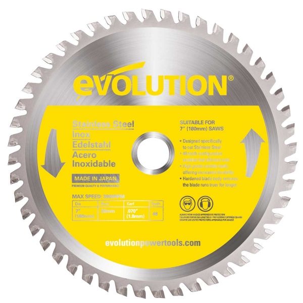 EVOLUTION Daire Paslanmaz Çelik Testeresi 180mm